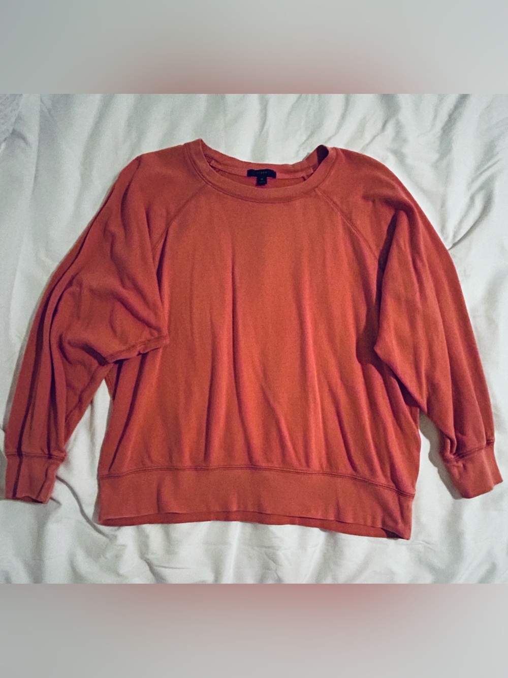 J. Crew Women’s Distressed Rust Color Crewneck Sweater - Size M